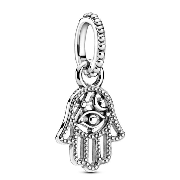 Metal Heart And Key Shaped Diy Accessories Pendant Beads With Totem Pattern For Bracelet Necklace Electroplated