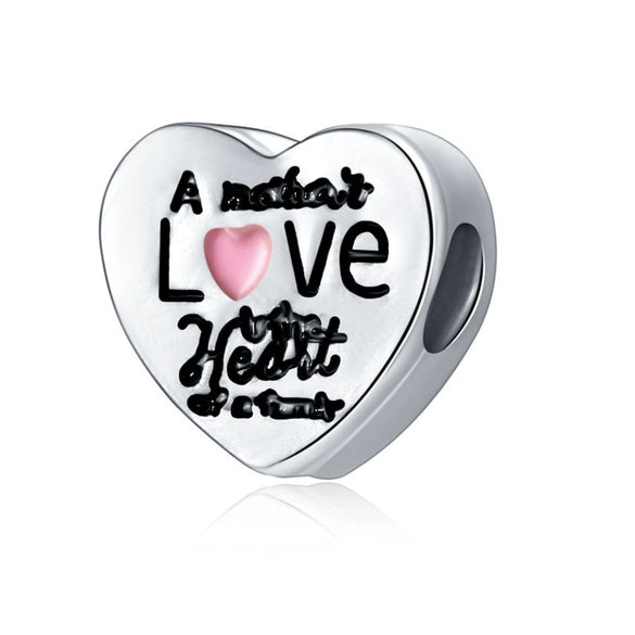 Metal Heart And Key Shaped Diy Accessories Pendant Beads With Totem Pattern For Bracelet Necklace Electroplated
