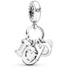 Metal Heart And Key Shaped Diy Accessories Pendant Beads With Totem Pattern For Bracelet Necklace Electroplated