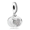Metal Heart And Key Shaped Diy Accessories Pendant Beads With Totem Pattern For Bracelet Necklace Electroplated