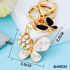 Metal Heart Butterfly Keychain For Women