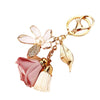 Metal Heart Flower Women's Girly Keychain Bag Pendant