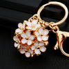 Metal Heart Flower Women's Girly Keychain Bag Pendant