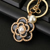 Metal Heart Flower Women's Girly Keychain Bag Pendant