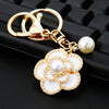 Metal Heart Flower Women's Girly Keychain Bag Pendant