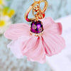 Metal Heart Flower Women's Girly Keychain Bag Pendant