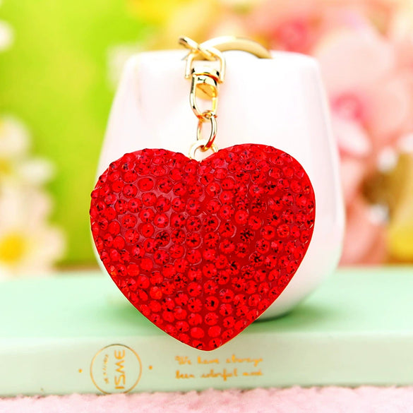 Metal Heart Flower Women's Girly Keychain Bag Pendant