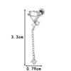 Metal Heart Shape Zirconia Fashion Piercing Earrings For Girls