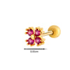 Metal Heart Styling Electroplated Double Head Screw Butterfly Ear Bone Nail For Women