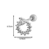 Metal Heart Styling Electroplated Double Head Screw Butterfly Ear Bone Nail For Women
