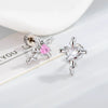 Metal Heartshaped And Snakeshaped Winding Cross Design Zircon Earrings For Couple Piercing Fashion Style
