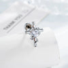 Metal Heartshaped And Snakeshaped Winding Cross Design Zircon Earrings For Couple Piercing Fashion Style