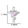 Metal Heartshaped And Snakeshaped Winding Cross Design Zircon Earrings For Couple Piercing Fashion Style