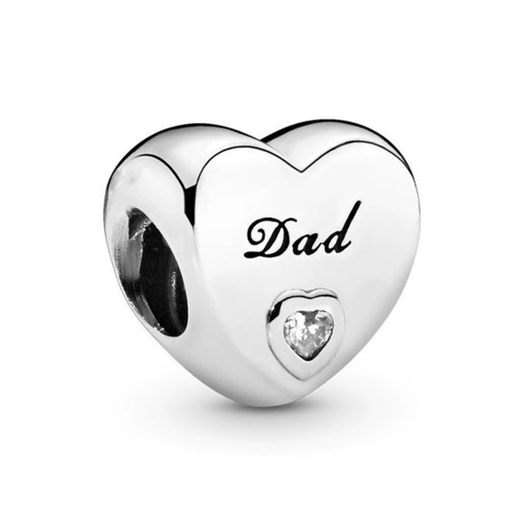 Metal Heartshaped Lettering Beads Accessories For Women's Fashion Diy Bracelet With Electroplating And Totem Design