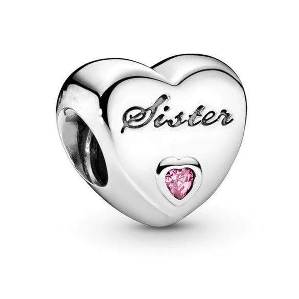 Metal Heartshaped Lettering Beads Accessories For Women's Fashion Diy Bracelet With Electroplating And Totem Design