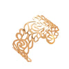 Metal Hollow Pattern Open Bracelet For Women With Electroplating Light Luxury And Fashion All Match Design