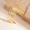 Metal Hollow Pattern Open Bracelet For Women With Electroplating Light Luxury And Fashion All Match Design