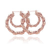 Metal Hoop Earrings Simple Geometric Style Electroplated Unisex Jewelry