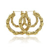 Metal Hoop Earrings Simple Geometric Style Electroplated Unisex Jewelry