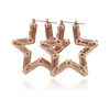 Metal Hoop Earrings Simple Geometric Style Electroplated Unisex Jewelry
