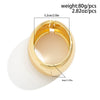 Metal Imitation Pearl Bracelet With Irregular Lines Electroplating Design