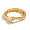 Metal Imitation Pearl Bracelet With Irregular Lines Electroplating Design