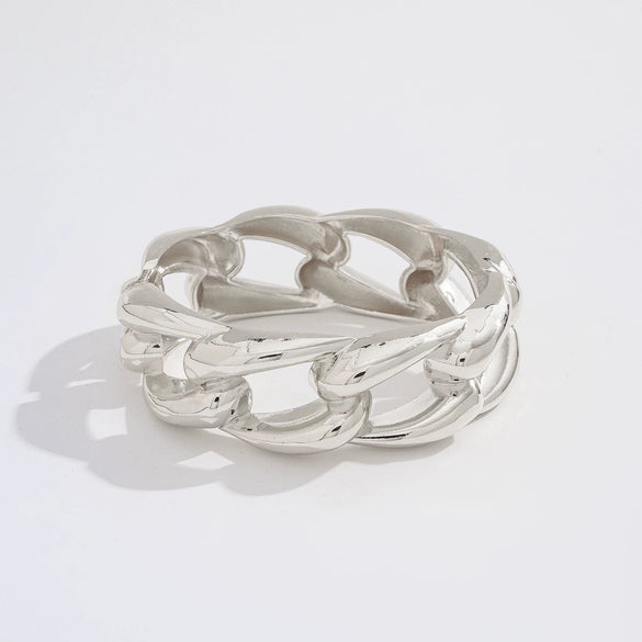 Metal Inlaid Pearl Twist Smooth Spring Buckle Electroplating Geometric Bracelet