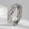 Metal Inlaid Pearl Twist Smooth Spring Buckle Electroplating Geometric Bracelet
