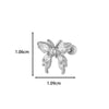 Metal Inlaid Zircon Butterfly Ear Bone Nail Princess Style Electroplating Processing