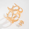 Metal Ins Style Animals Flower Butterfly Opening Bracelet With Electroplating