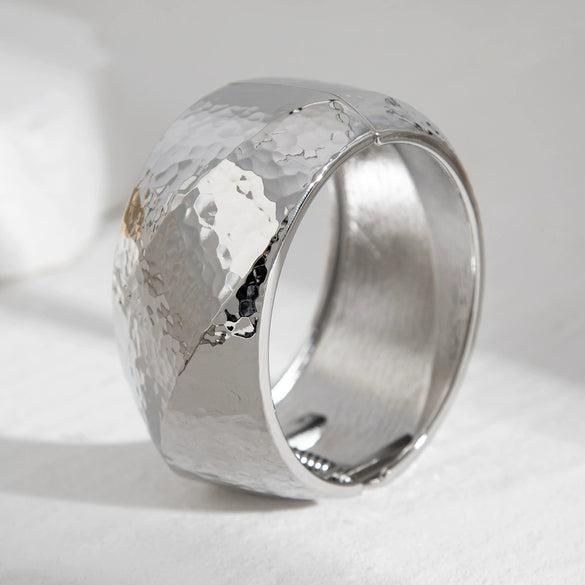 Metal Ins Style Geometric Electroplated Wide Bracelet