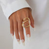Metal Ins Style Smooth Hug Bracelet For Women With Electroplating