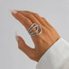 Metal Ins Style Smooth Hug Bracelet For Women With Electroplating