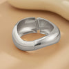 Metal Irregular Lava Electroplated Open Bracelet For Women