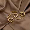 Metal Jewelry Accessories Heart Pattern Vacuum Plating Diy Valentine Necklace Bracelet
