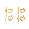 Metal Jewelry Accessories Heart Pattern Vacuum Plating Diy Valentine Necklace Bracelet