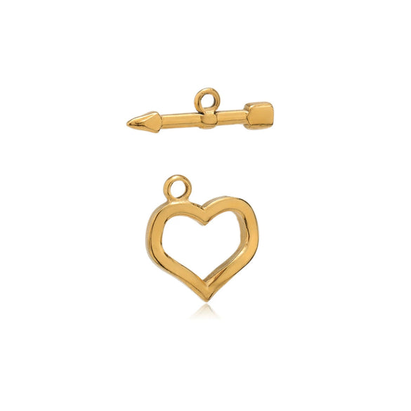 Metal Jewelry Accessories Heart Pattern Vacuum Plating Diy Valentine Necklace Bracelet