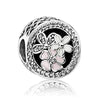 Metal Jewelry Accessories Hollow Rose Flower And Heart Shaped Padlock Two In One Charm Electroplated With Totem Pattern