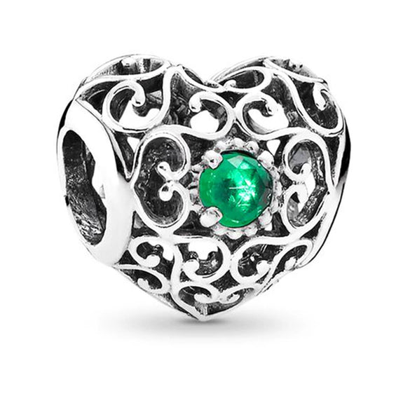 Metal Jewelry Accessories Hollow Rose Flower And Heart Shaped Padlock Two In One Charm Electroplated With Totem Pattern