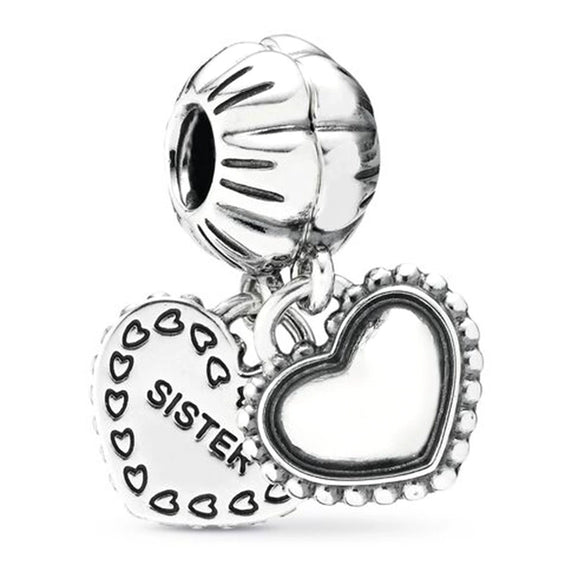 Metal Jewelry Accessories Hollow Rose Flower And Heart Shaped Padlock Two In One Charm Electroplated With Totem Pattern
