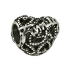 Metal Jewelry Accessories Hollow Rose Flower And Heart Shaped Padlock Two In One Charm Electroplated With Totem Pattern
