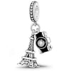 Metal Jewelry Accessories Hollow Rose Flower And Heart Shaped Padlock Two In One Charm Electroplated With Totem Pattern