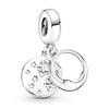 Metal Jewelry Accessories Hollow Rose Flower And Heart Shaped Padlock Two In One Charm Electroplated With Totem Pattern