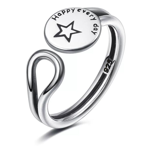 Metal Jewelry Open Couple Ring Punk Retro Style Heart Shape Alloy Electroplated
