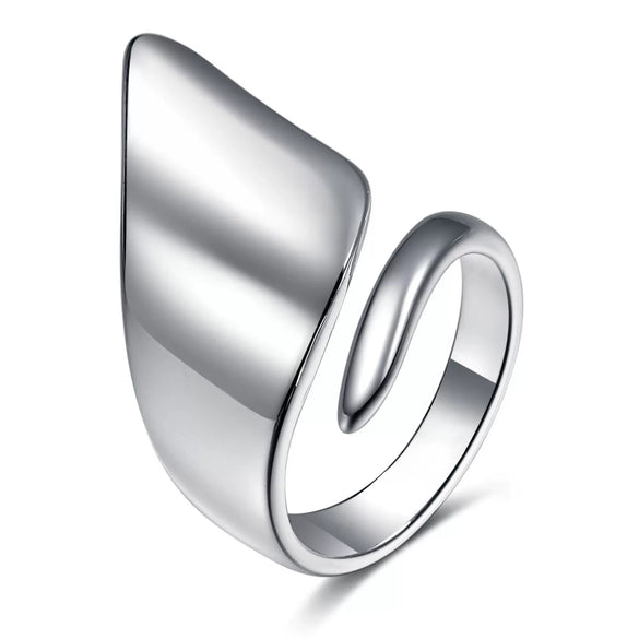 Metal Jewelry Open Couple Ring Punk Retro Style Heart Shape Alloy Electroplated