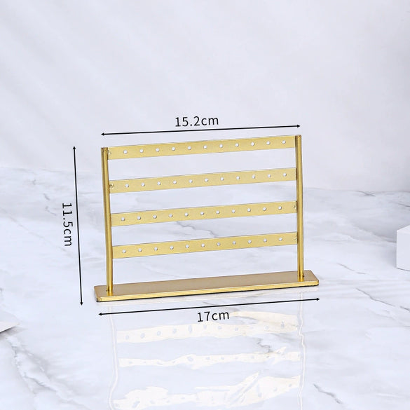 Metal Jewelry Rack T Shape Splicing Earrings For Studio Shooting Display
