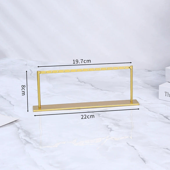 Metal Jewelry Rack T Shape Splicing Earrings For Studio Shooting Display