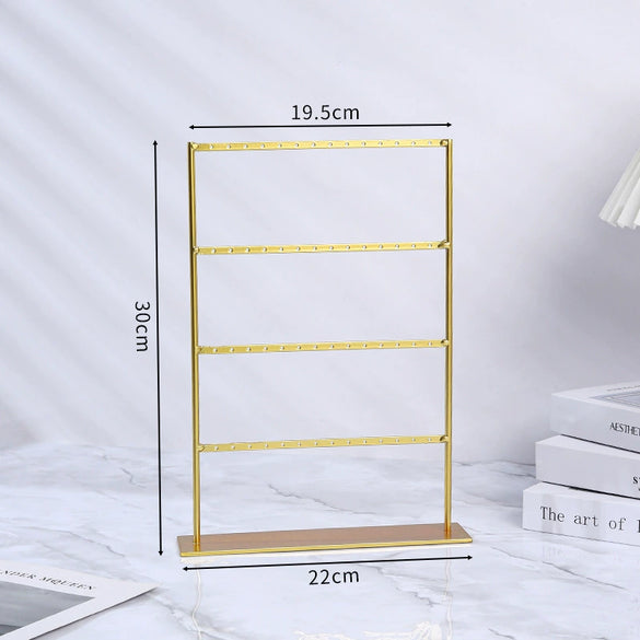 Metal Jewelry Rack T Shape Splicing Earrings For Studio Shooting Display