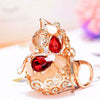 Metal Key Chain Ring With Hua Dan Wu Sheng Styling For Women's Bag Pendant Creative Gift