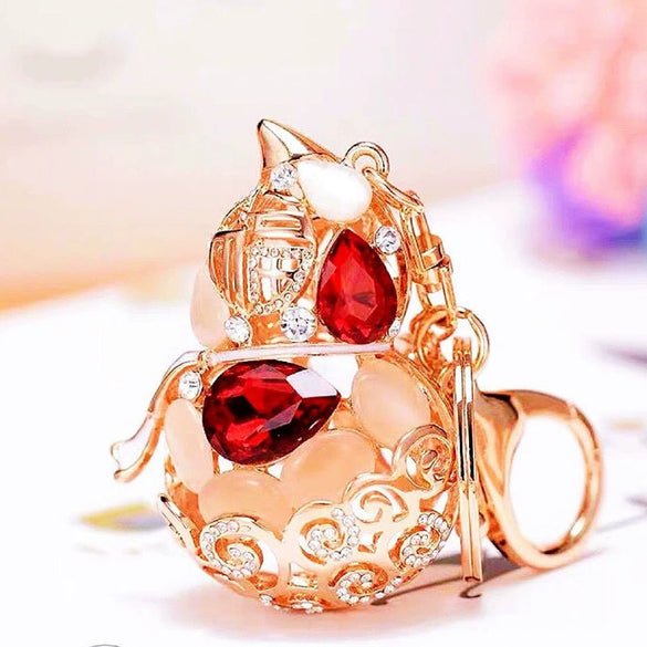 Metal Key Chain Ring With Hua Dan Wu Sheng Styling For Women's Bag Pendant Creative Gift